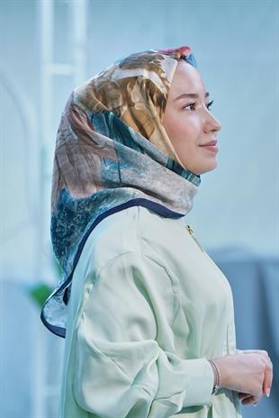 Loryan Scarf Dıamond Della Eşarp - Lacivert