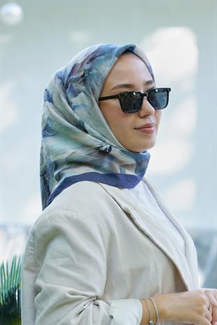 Loryan Scarf  Dıamond Elisa Eşarp - Lacivert/Ekru