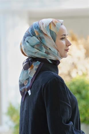 Loryan Scarf  Dıamond Elisa Eşarp - Lacivert/İndigo