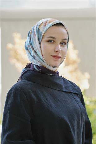 Loryan Scarf  Dıamond Elisa Eşarp - Lacivert/İndigo