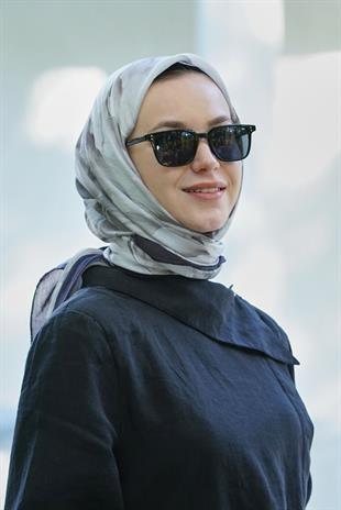 Loryan Scarf  Dıamond Elisa Eşarp - Lacivert/Gri