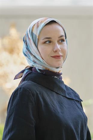 Loryan Scarf  Dıamond Elisa Eşarp - Lacivert/İndigo