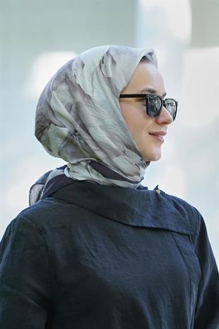 Loryan Scarf  Dıamond Elisa Eşarp - Lacivert/Gri