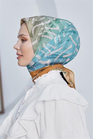 Loryan Scarf Diamond Eşarp - Diamond Arte İpeksi Eşarp 4287 Koyu Orange