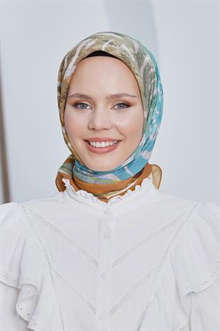 Loryan Scarf Diamond Eşarp - Diamond Arte İpeksi Eşarp 4287 Koyu Orange