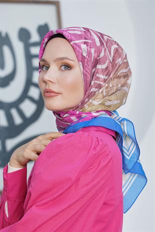 Loryan Scarf Diamond Eşarp - Diamond Arte İpeksi Eşarp 4287 Petrol