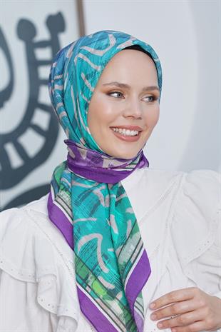 Loryan Scarf Diamond Eşarp - Diamond Arte İpeksi Eşarp 4287 Mürdüm