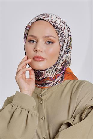 Loryan Scarf Diamond Eşarp - Diamond Harmony İpeksi Eşarp 4295 Orange