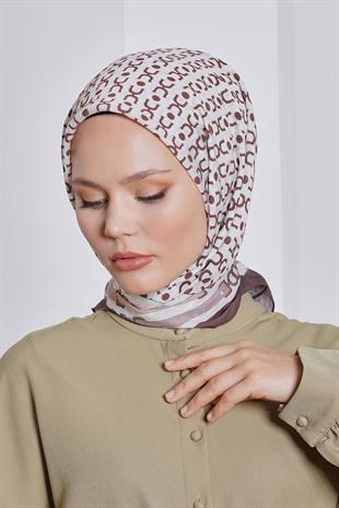 Loryan Scarf Diamond Eşarp - Diamond Royal İpeksi Eşarp 4283 Kahve