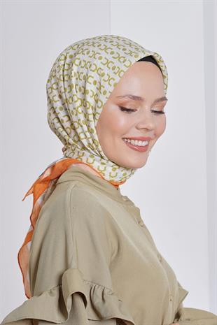 Loryan Scarf Diamond Eşarp - Diamond Royal İpeksi Eşarp 4283 Orange