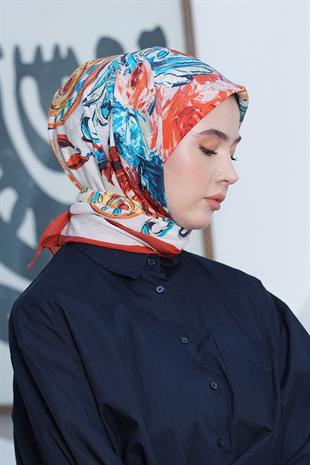 Loryan Scarf Diamond Eşarp - Diamond Roza İpeksi Eşarp 4286 Bordo