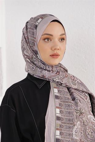 Loryan Scarf Diamond Şal - Diamond Harmony İpeksi Şal 4281 Gri