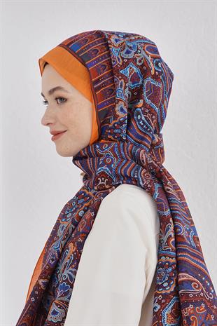 Loryan Scarf Diamond Şal - Diamond Harmony İpeksi Şal 4281 Orange