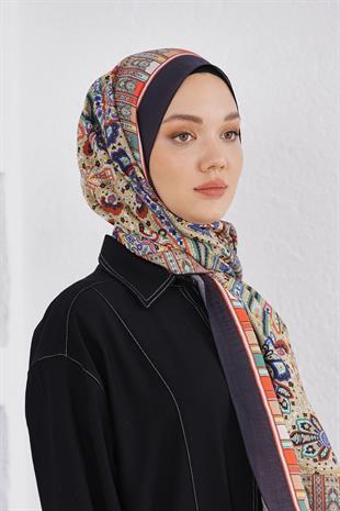 Loryan Scarf Diamond Şal - Diamond Harmony İpeksi Şal 4281 Siyah