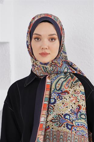 Loryan Scarf Diamond Şal - Diamond Harmony İpeksi Şal 4281 Siyah
