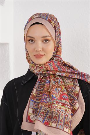 Loryan Scarf Diamond Şal - Diamond Harmony İpeksi Şal 4281 Bej