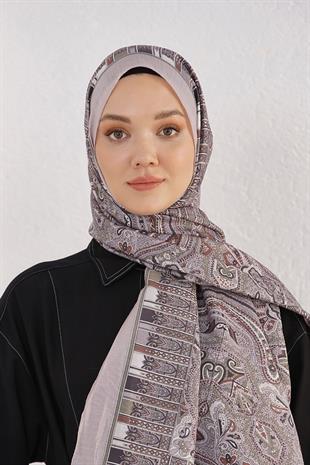 Loryan Scarf Diamond Şal - Diamond Harmony İpeksi Şal 4281 Gri