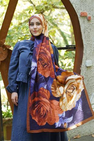 Loryan Scarf Dıamond  Dina Şal - Açık Kahve
