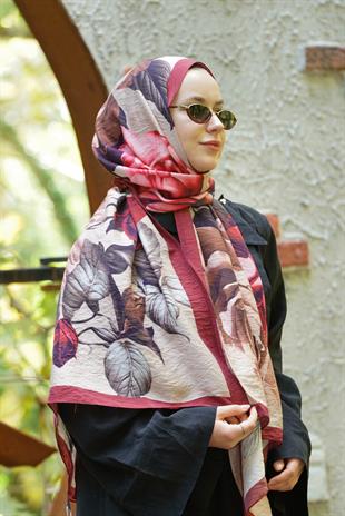 Loryan Scarf Dıamond  Dina Şal - Bordo