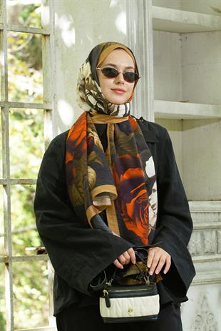 Loryan Scarf Dıamond  Dina Şal - Hardal