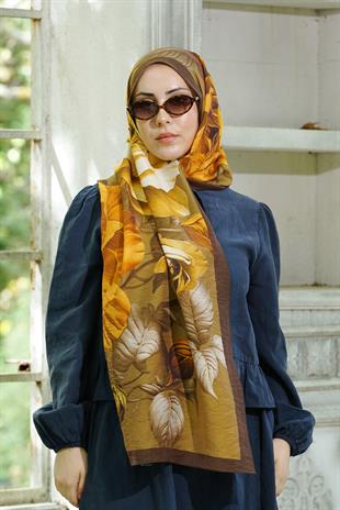 Loryan Scarf Dıamond  Dina Şal - Kahve