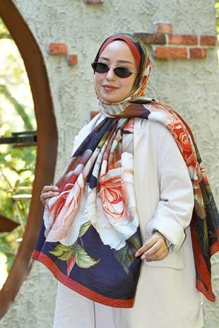Loryan Scarf Dıamond  Dina Şal - Kiremit