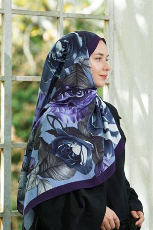 Loryan Scarf Dıamond  Dina Şal - Lacivert