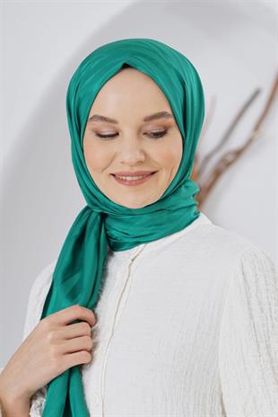 Loryan Scarf Floş Jakar Serisi Ağaç Kabuğu Desenli Şal Benetton