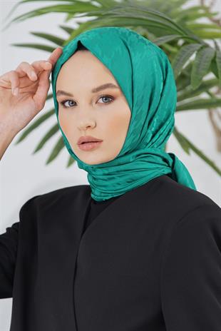 Loryan Scarf Floş Jakar Serisi Kazayağı Desenli Şal Benetton