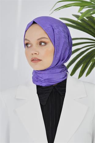 Loryan Scarf Floş Jakar Serisi Kazayağı Desenli Şal Very Peri