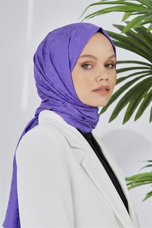 Loryan Scarf Floş Jakar Serisi Kazayağı Desenli Şal Very Peri