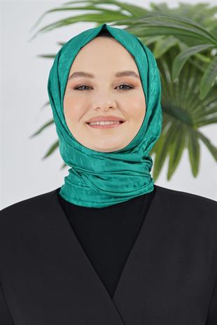 Loryan Scarf Floş Jakar Serisi Kazayağı Desenli Şal Benetton