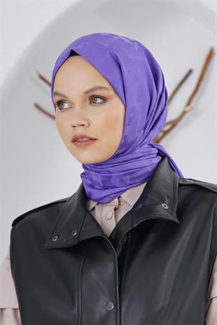 Loryan Scarf Floş Jakar Serisi Leopar Desenli Şal Very Peri
