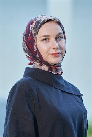 Loryan Scarf Dıamond  Henna Eşarp - Bordo