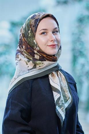 Loryan Scarf Dıamond  Henna Eşarp - Haki