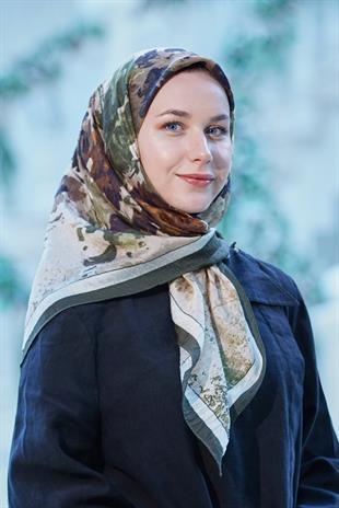 Loryan Scarf Dıamond  Henna Eşarp - Haki