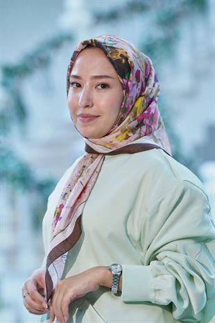 Loryan Scarf Dıamond  Henna Eşarp - Kahve