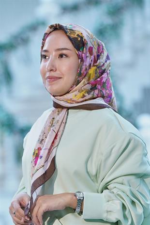 Loryan Scarf Dıamond  Henna Eşarp - Kahve