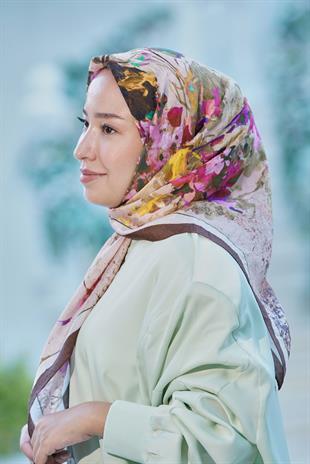 Loryan Scarf Dıamond  Henna Eşarp - Kahve
