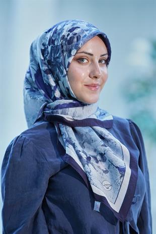 Loryan Scarf Dıamond  Henna Eşarp - Lacivert