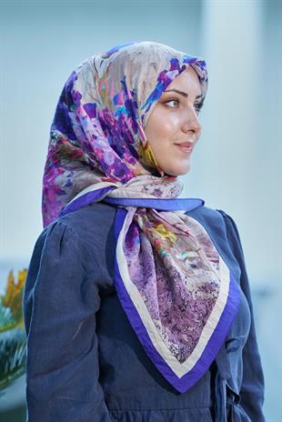 Loryan Scarf Dıamond  Henna Eşarp - Mürdüm