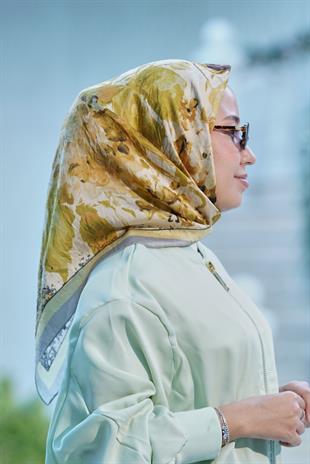 Loryan Scarf Dıamond  Henna Eşarp - Sarı