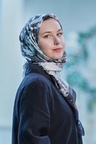 Loryan Scarf Dıamond  Henna Eşarp - Siyah/Ekru