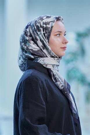 Loryan Scarf Dıamond  Henna Eşarp - Siyah/Ekru