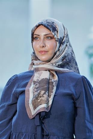 Loryan Scarf Dıamond  Henna Eşarp - Vizon