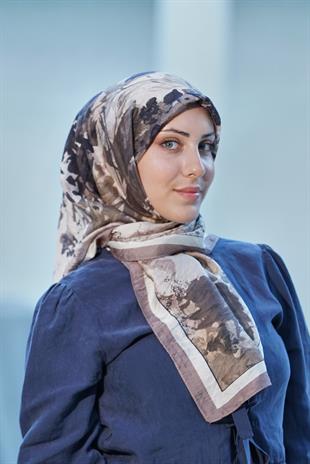Loryan Scarf Dıamond  Henna Eşarp - Vizon