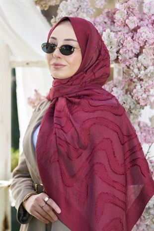Loryan Scarf Lavin Girdap Şal - Bordo