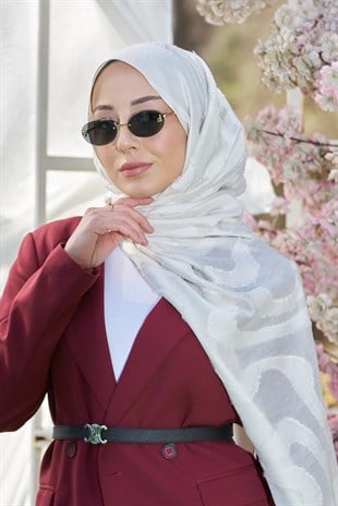 Loryan Scarf Lavin Girdap Şal - Ekru