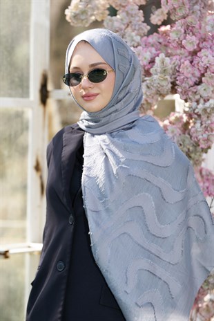 Loryan Scarf Lavin Girdap Şal - Füme