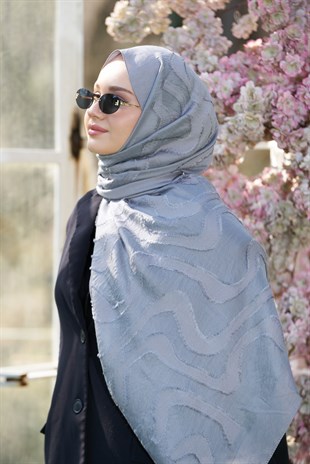 Loryan Scarf Lavin Girdap Şal - Füme